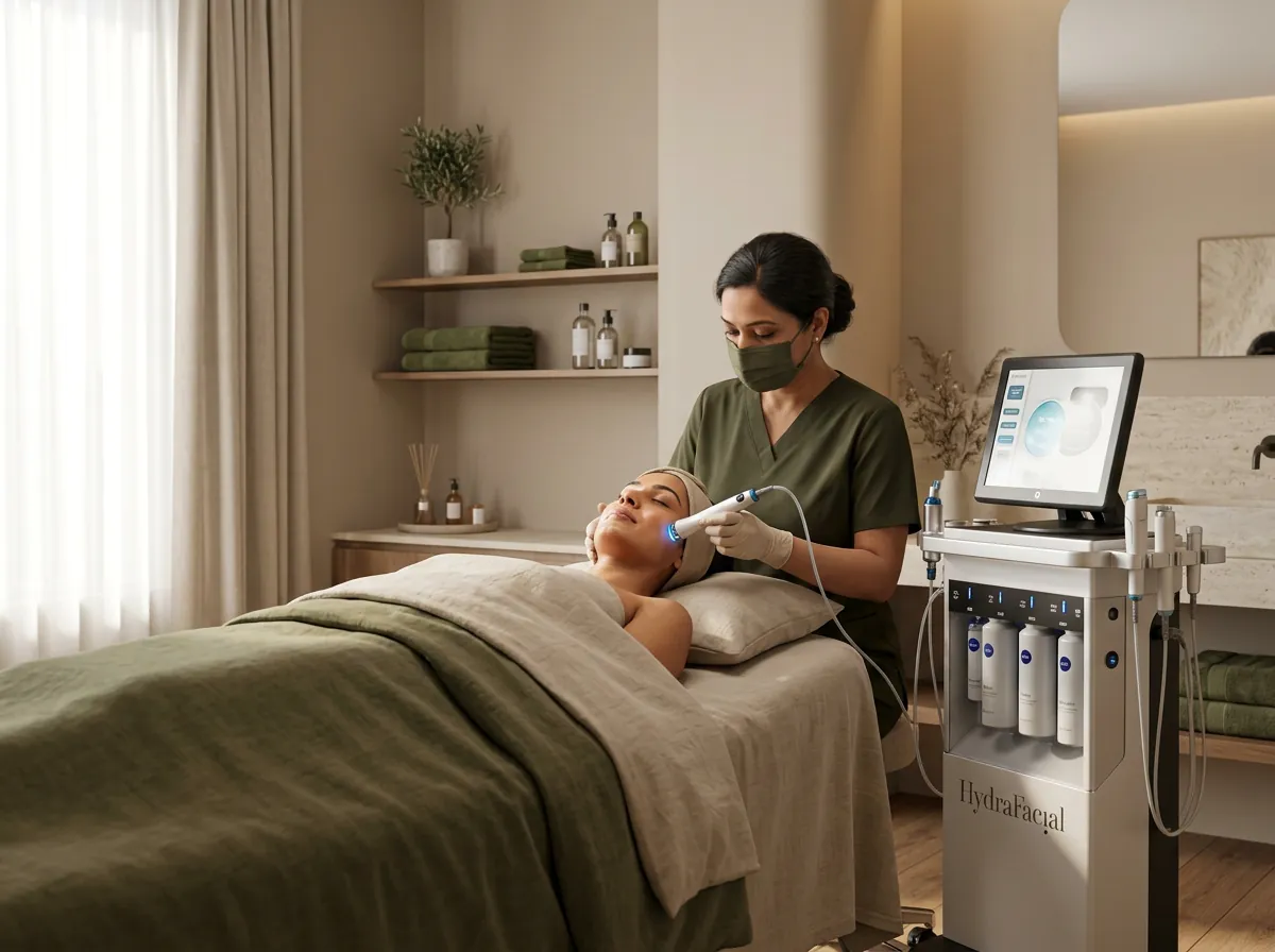 Hydrafacial deep cleansing and hydration infusion