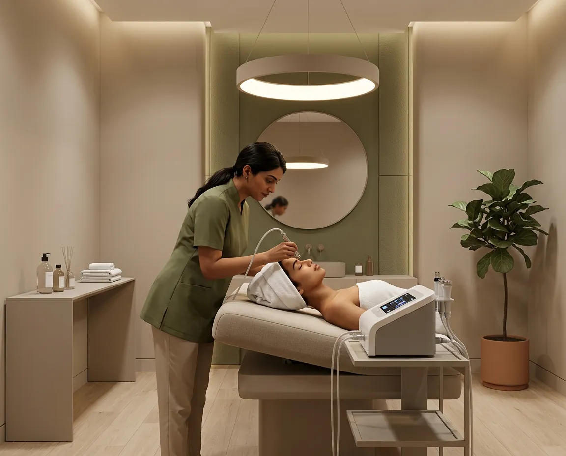 Microdermabrasion skin polishing